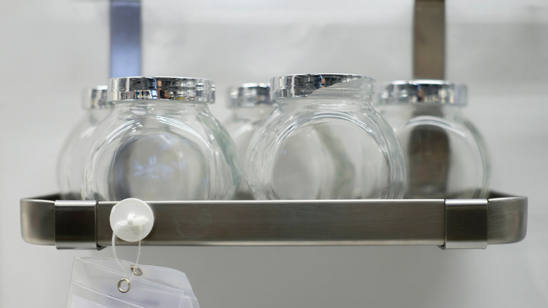 IKEA spice jars on the shelf at an IKEA store