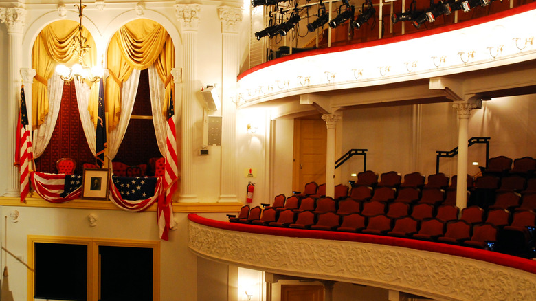 Ford's theater box where Lincoln was assassinated