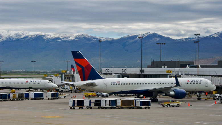 Delta plane at Salt Lake City International Airport