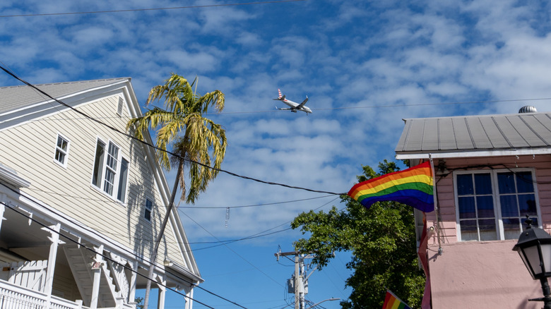 A plane flying towards the Key West International Airport