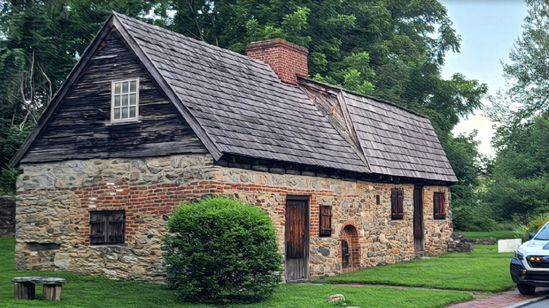 Stone exterior of Caleb Pusey House