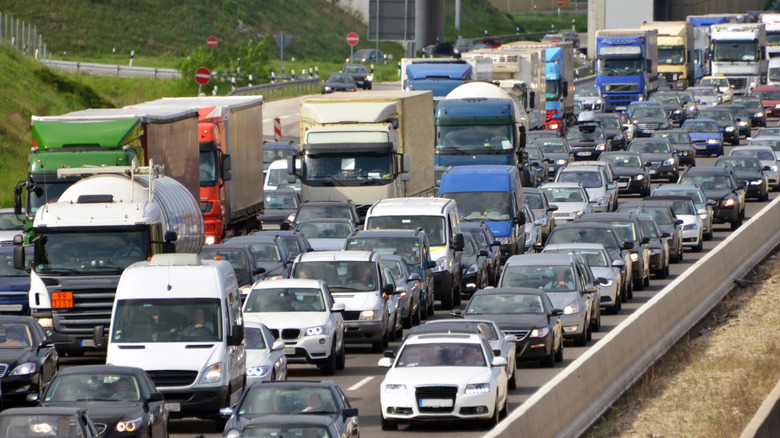 Bumper-to-bumper traffic