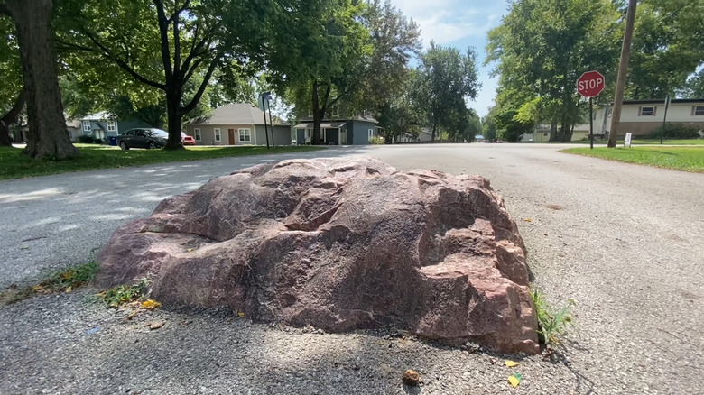 The Rock in the Road of McLouth, Kansas