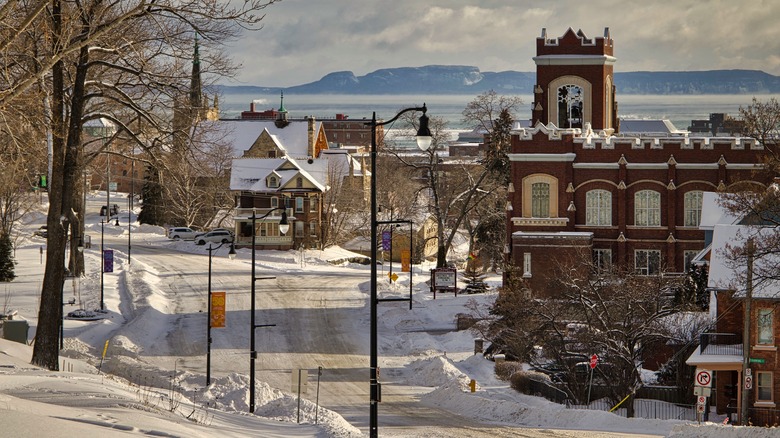 Thunder Bay, Ontario during winter