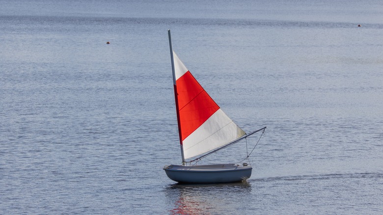 Small sailboat on a lake