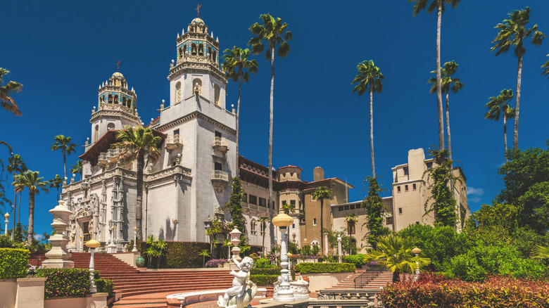 View of the facade of the Hearst Castle