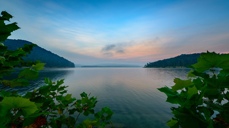 Sunset over Cave Run Lake