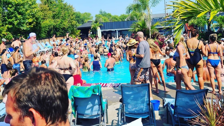 party at the Sand Bar in Put-in-Bay