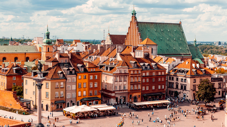 the Old Town area of Warsaw, Poland