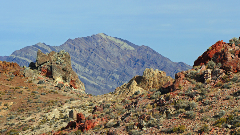 The rugged top of Pyramid Peak in the Funeral Mountains just outside of Death Valley Junction