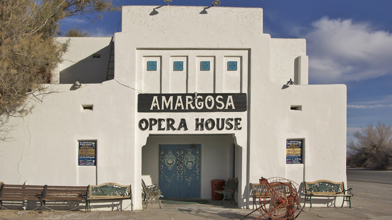 The exterior of the iconic Amargosa Opera House in Death Valley Junction