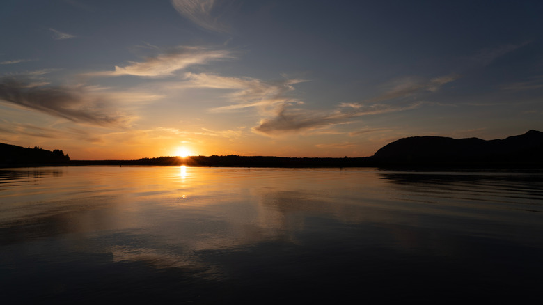 A sunset over Wheeler Oregon and Nehalem Bay