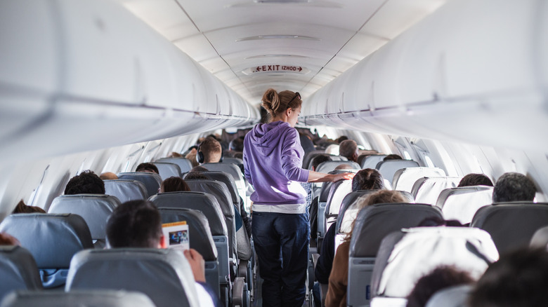 Passengers on a plane