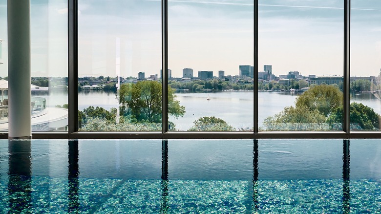 Indoor swimming pool at the Fontenay Spa