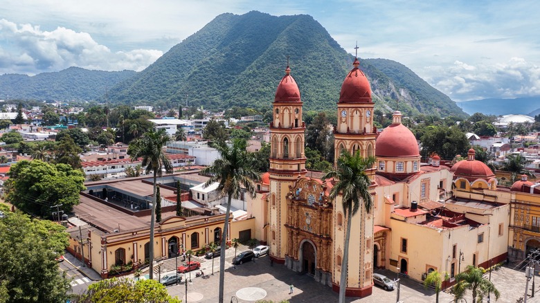 Skyline of Orizaba, Mexico with mountains in background