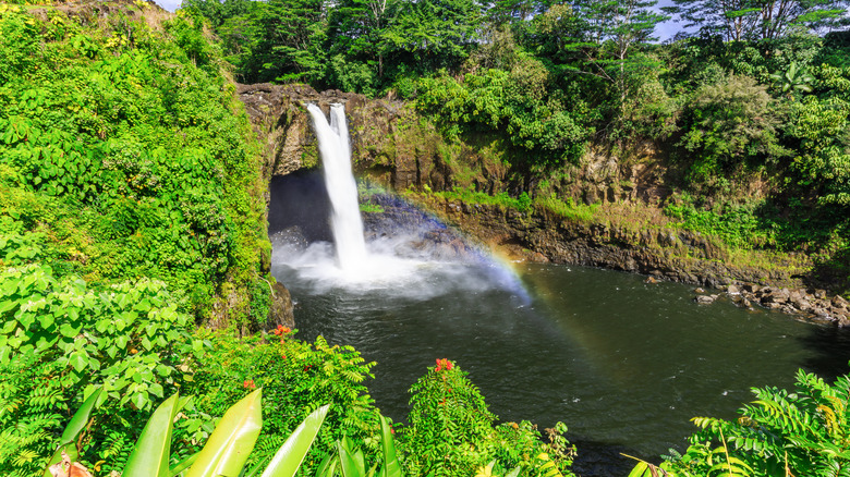Hawaii, Rainbow Falls in Hilo. Wailuku River State Park