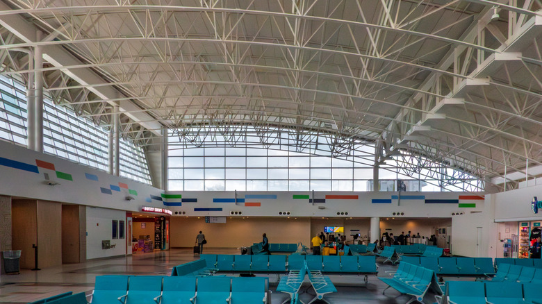 Inside Terminal A of the Luis Muñoz Marín International Airport in Puerto Rico