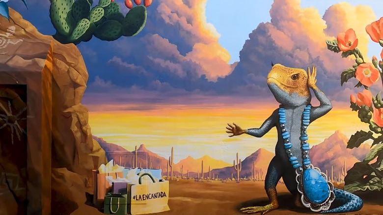 Public mural artwork at La Encantada Shopping Centre in Tucson