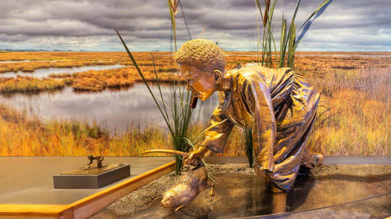 Bronze statue of Harriet Tubman Underground Railroad