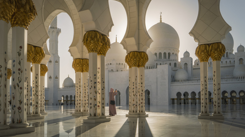 The Sheikh Zayed Grand Mosque in Abu Dhabi, United Arab Emirates