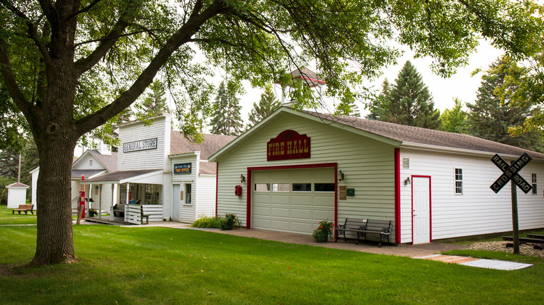 Colonial buildings at the Village of Yesteryear in Owatonna, Minnesota