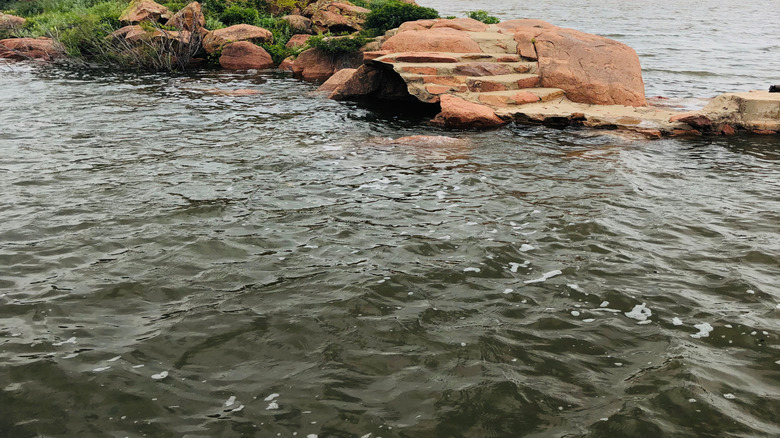 Rocky areas around Lake Altus-Lugert in Quartz Mountain State Park, Oklahoma
