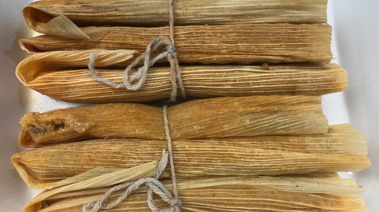 Bundle of Mississippi Delta tamales
