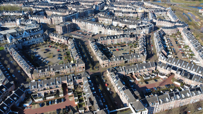 Aerial view of Brandevoort community, Helmond, Netherlands