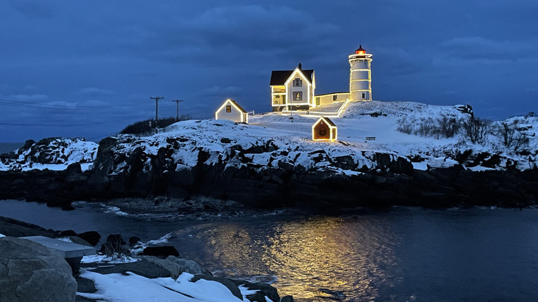 York, Maine in winter