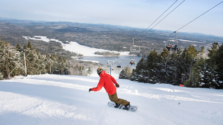 Snowboarder in Maine