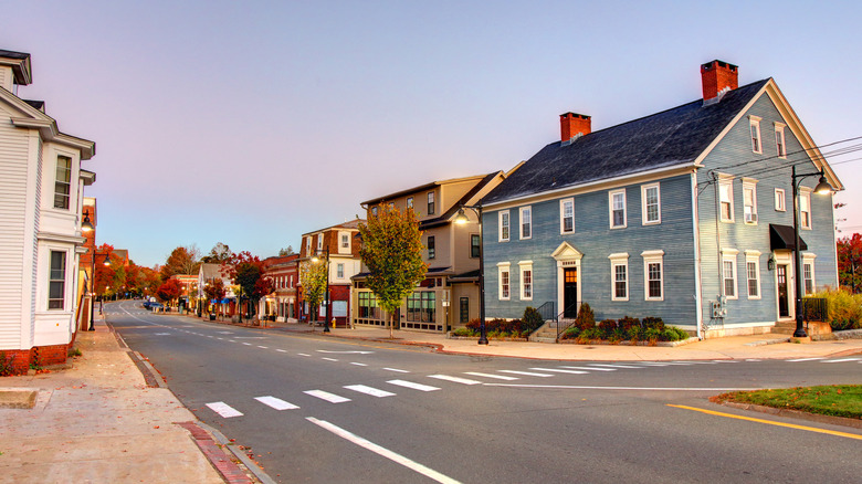 The New England town of Durham, New Hampshire