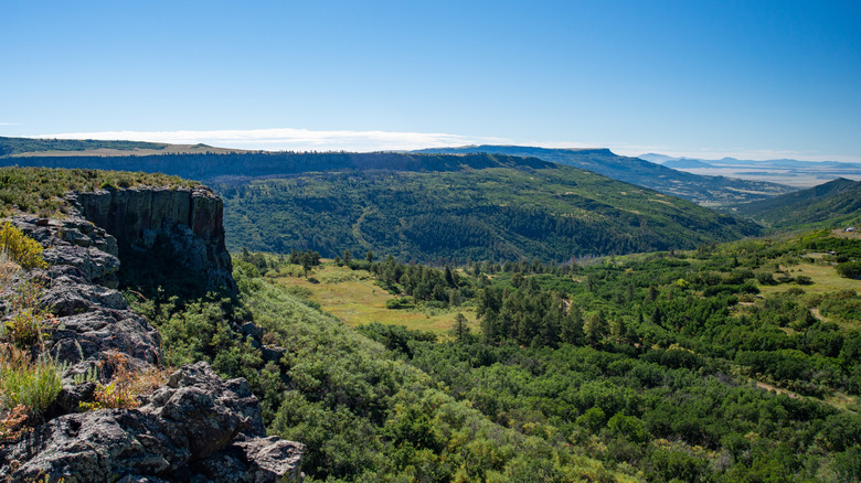 Scenic view overlooking Sugarite Canyon State Park, New Mexico