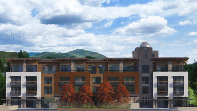Mockup of the exterior of The Observatory Sun Valley, A Viceroy Resort