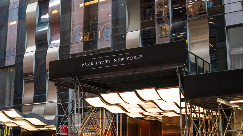 Entrance to the Park Hyatt New York