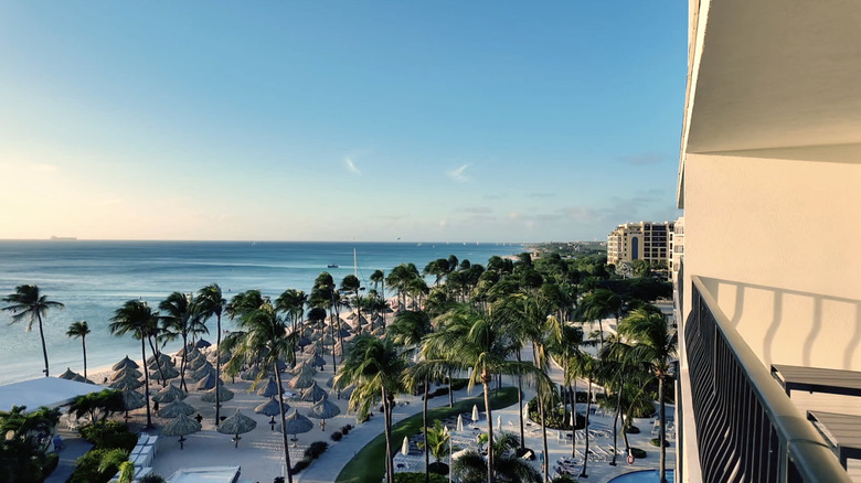 The view of Palm Beach from a Marriott balcony