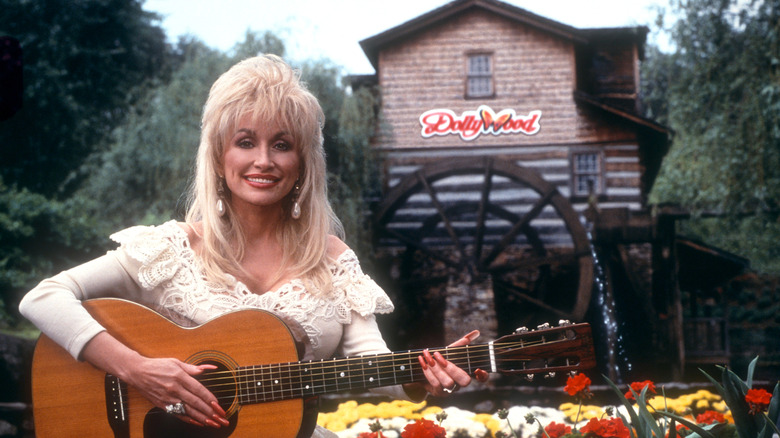 Country music star Dolly Parton at Dollywood theme park in Pigeon Forge, Tennessee.