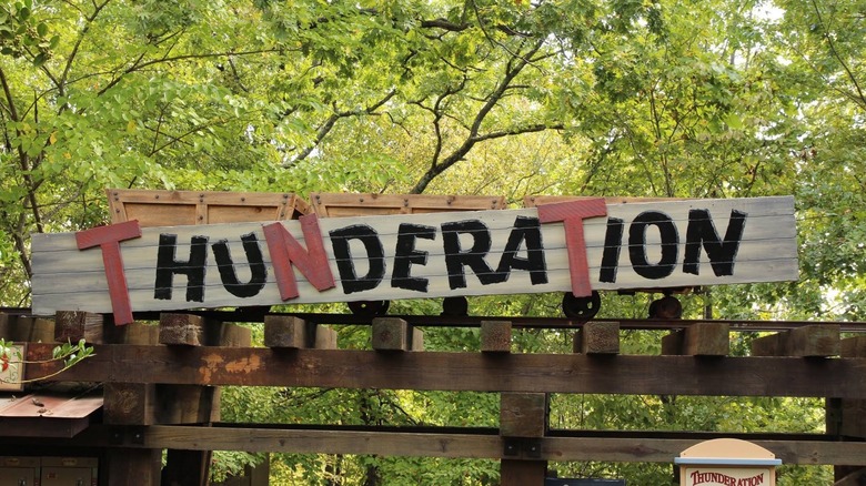 Thunderation sign at Silver Dollar City