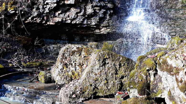 A waterfall along the Little Miami River