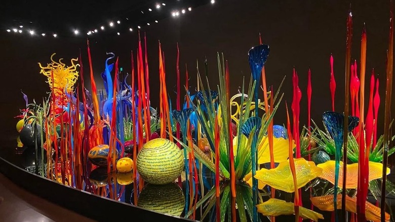 Whimsical sculptures at the Chihuly Garden and Glass in Seattle, Washington