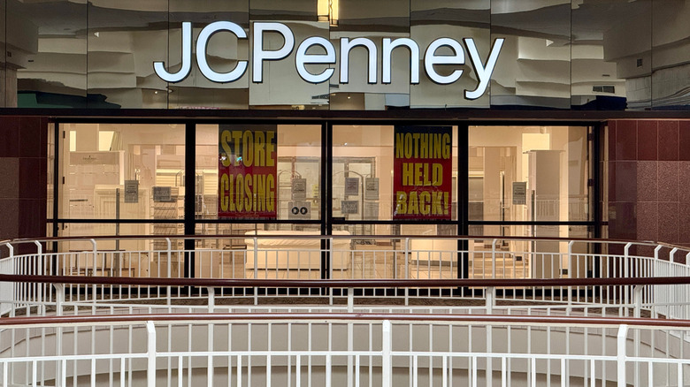 Exterior of a J.C. Penney store that is closing down