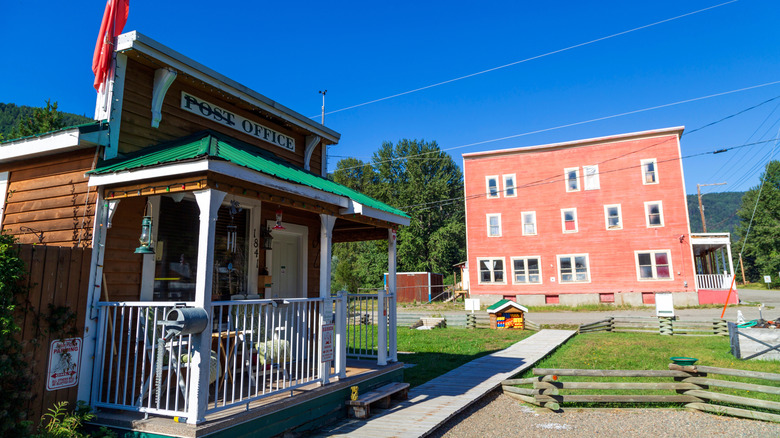 Historic buildings in the downtown of Coalmont, BC