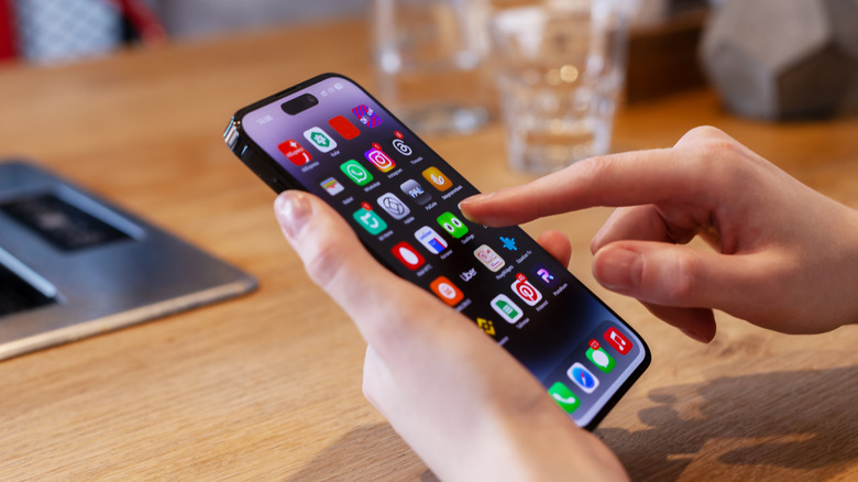 Apps on a phone screen