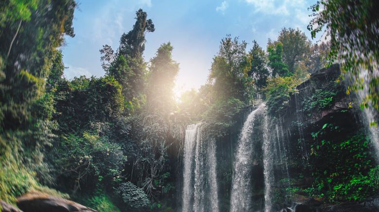 Phnom Kulen waterfall in Cambodia