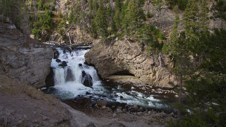 Firehole Canyon in yellowstone national park