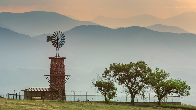 Historic windmill in Highlands Ranch, Colorado