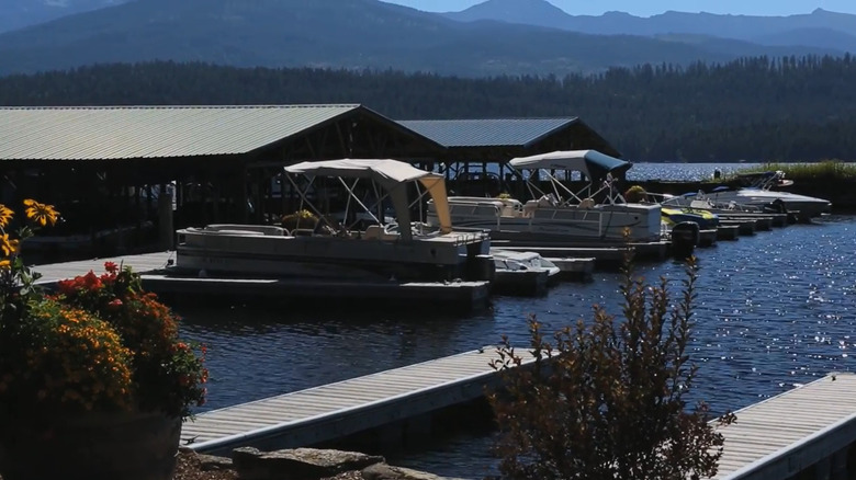 The marina at Elkins Resort in Nordman, Idaho