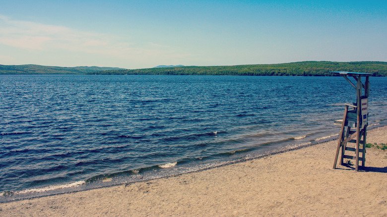 Beache in Lac-Mégantic in Quebec, Canada