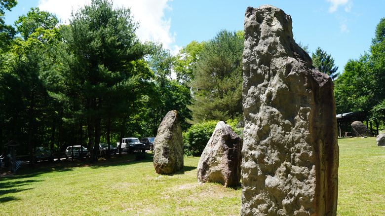 Part of the stone circle at Columcille Megalith Park, Bangor, Pennsylvania