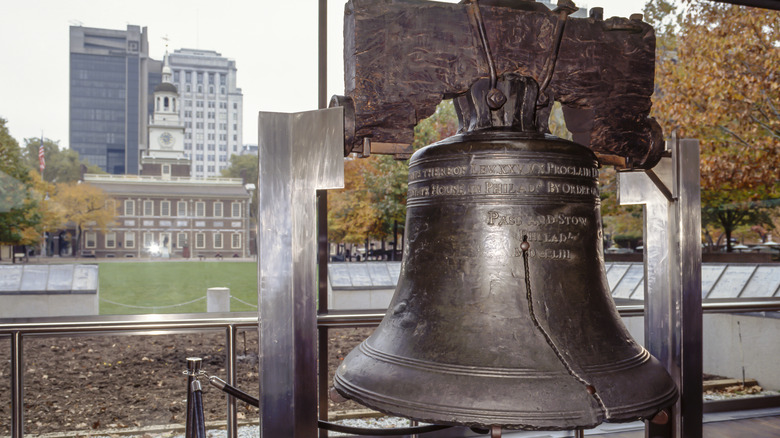 The Liberty Bell and Independence Hall in Philadelphia, Pennsylvania