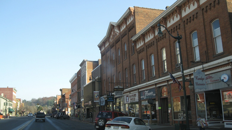 View of historic Main Street in Brookville, Pennsylvania.